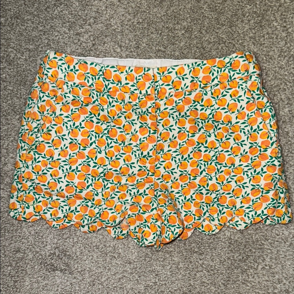 JCrew Girls’ Scalloped Peach Shorts - Size 8